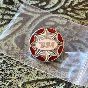 Vintage BSA Red and Silver Pin